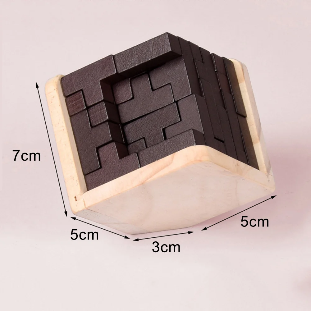 3D Wooden Puzzles IQ Toy 54T Russia Ming Luban Cubes Educational Toys For Children Kids Adults IQ Brain Teaser Burr IQ Toys images - 6