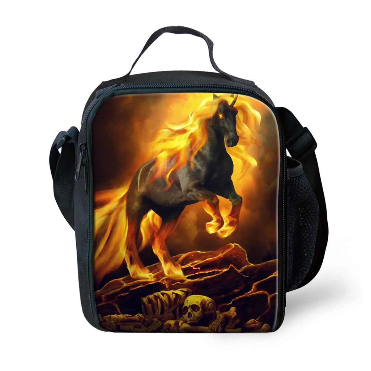 Термальная сумка для еды ThiKin с 3D рисунком огня Crazy Horse стандартная Изолированные