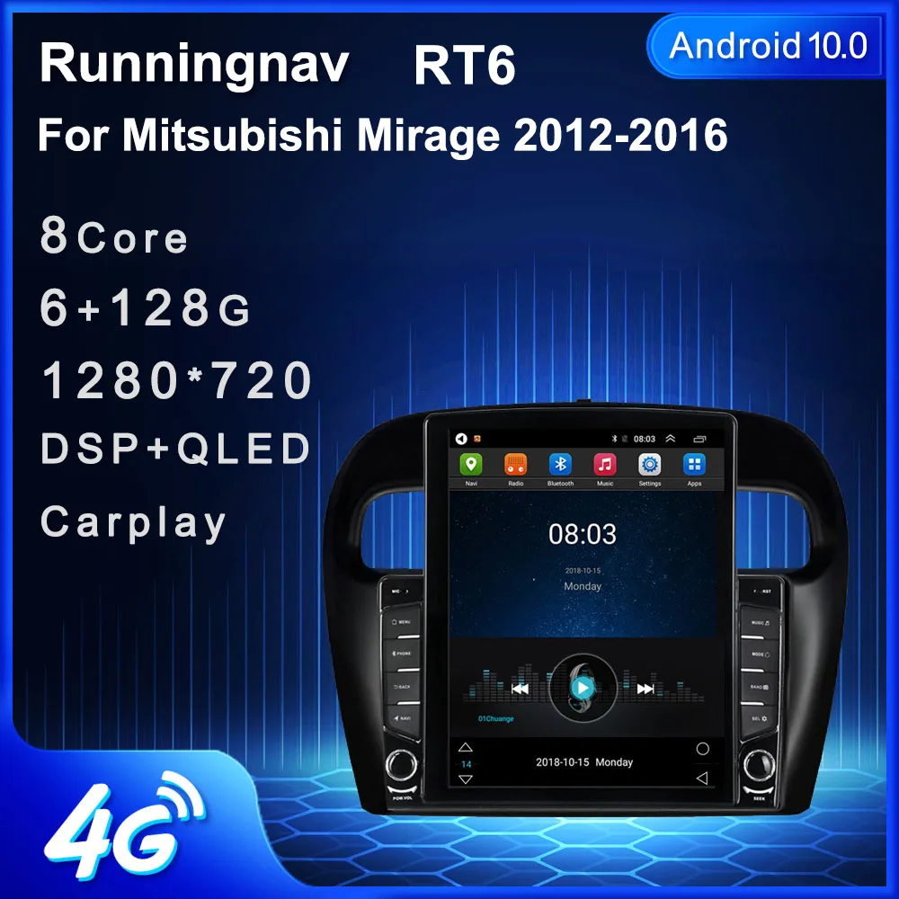 

Автомобильная Мультимедийная система, автомагнитола под управлением Android 9,7, с видеоплеером, GPS и RDS Навигатором, для Mitsubishi Mirage 10,1-2012, Типораз...
