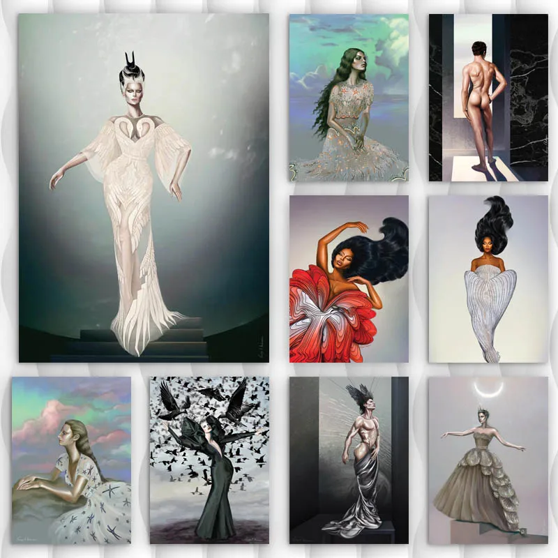 

Классическая картина маслом, холст, принты, синий жемчуг, настенные художественные плакаты, настенные картины для современной гостиной, укр...