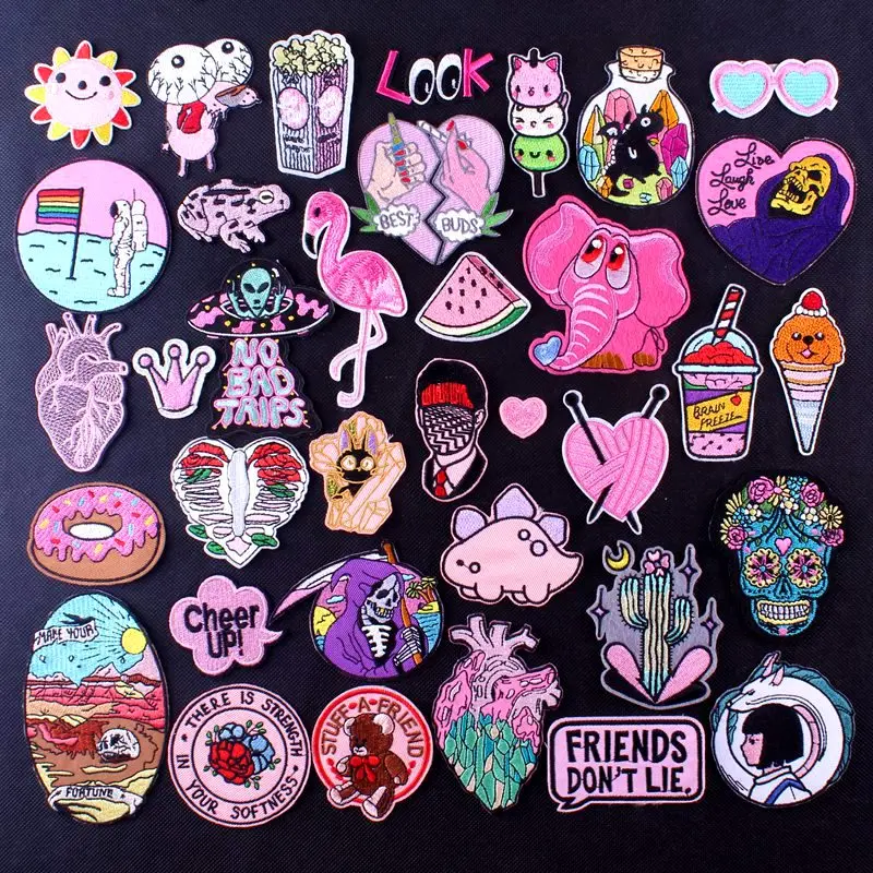 Патчи с вышивкой утюгом Мультяшные животные патчи для одежды сделай сам в виде