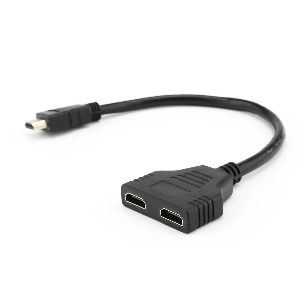 FORNORM HDMI 2 двойной порт Y разветвитель 1080P V1.4 штекер женский адаптер кабель 1 в Выход