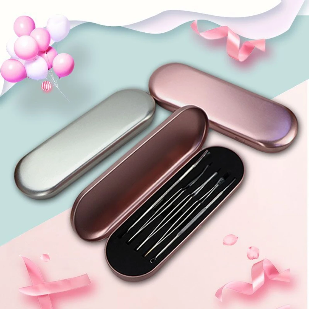 Серебристый чехол для ручки простой металлический карандаша мини откидная