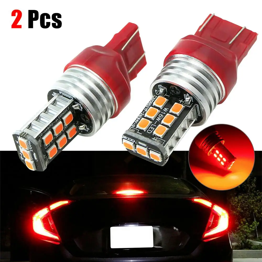

2PC New High Quality 15-LED Red Strobe Flash Light Brake Blink Led Tail Light Car Turn Signal Brake light bulb Rear lights