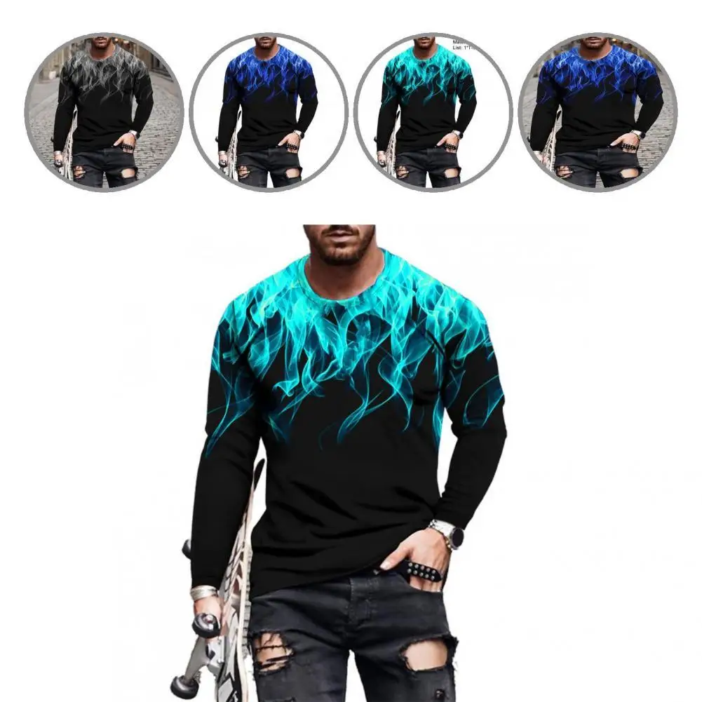 

Individual Clothes Round Neck Eye-catching Men Shirt for Daily Wear