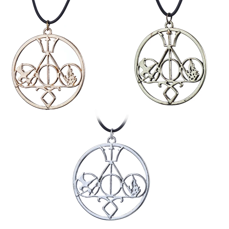 Модные изделия Золотое ожерелье и подвески The Mortal Instruments Hunger Games Divergent Percy Jackson HP для