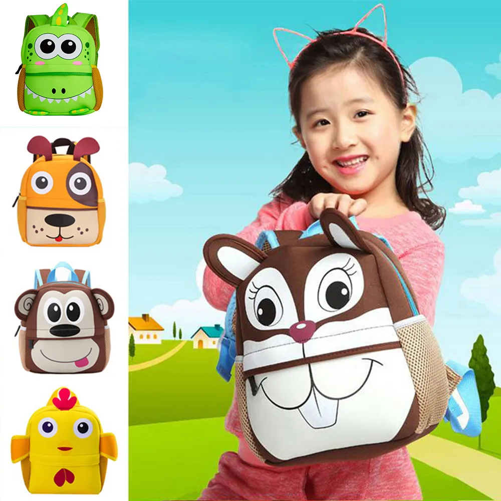 Новинка 2020 Детские рюкзаки с 3D изображением животных фирменный дизайн рюкзак для