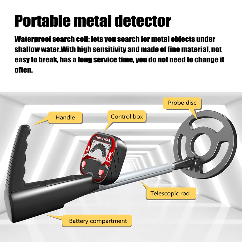 

Professional Metal Detector Pinpointer Gold Digger Jewelrys Treasure Finder Waterproof Metal Detecting Tool for Adults and Kids