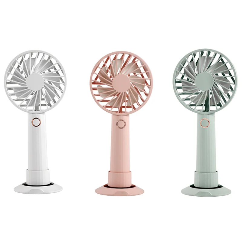 

Fan Handheld USB Rechargeable Fans LED Light Portable Air Cooling Fan Mini Desktop