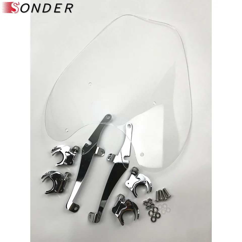 Лобовое стекло для мотоцикла Harley X48 XL883 XL 883 86-10 1200 1200N C R L 88-11 500 Street 750 72 Sportster windshiel -
