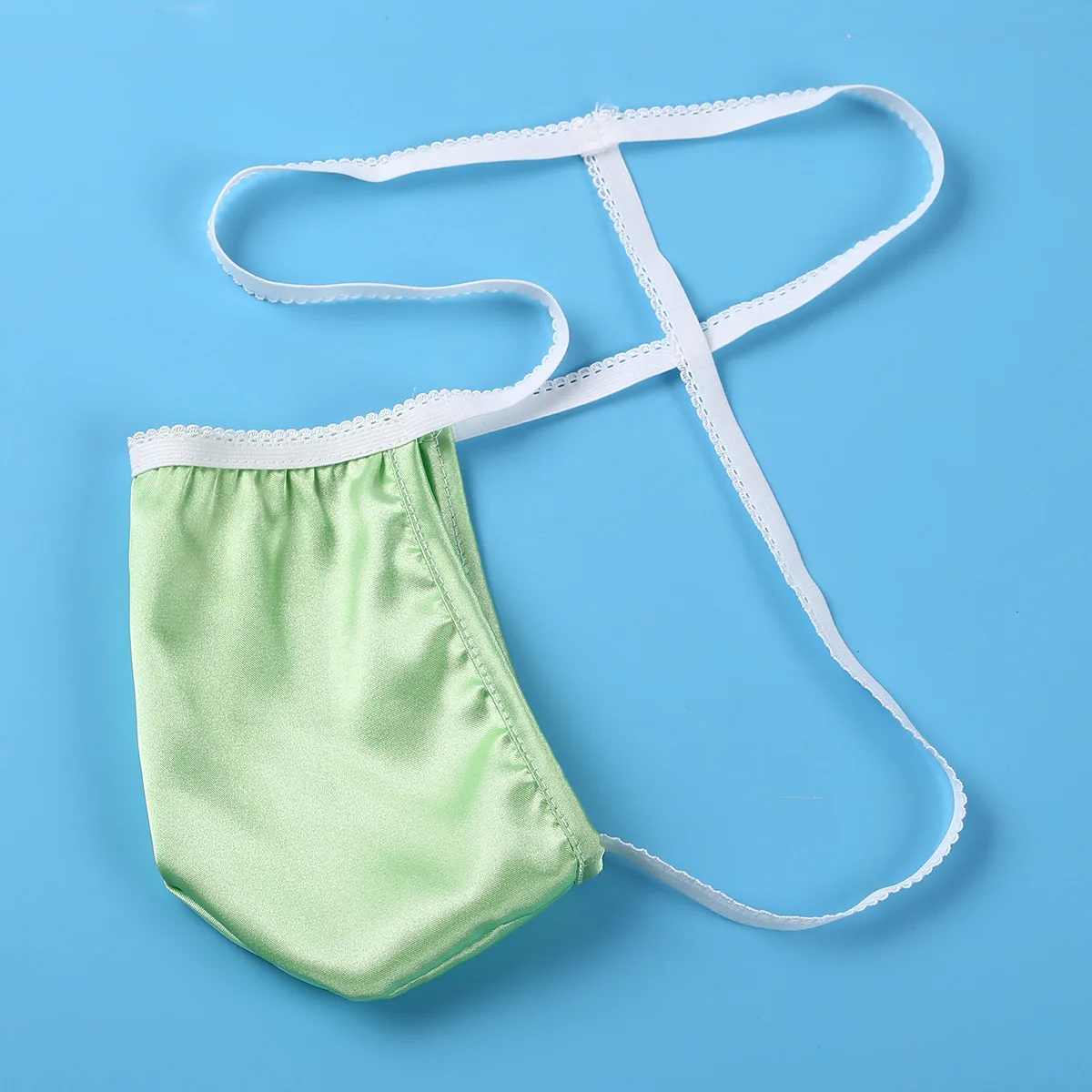 Мужские гладкие шелковистые Трусы стринги нижнее белье атласное трусы с низкой