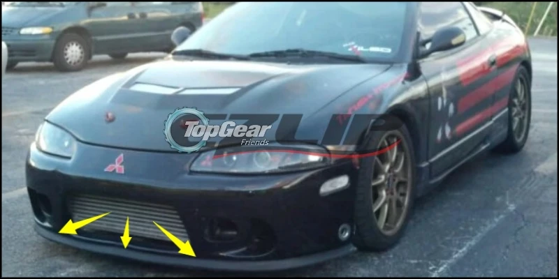 Дефлектор для губ Mitsubishi Carisma передний спойлер юбка TopGear Friends тюнинг автомобиля вид