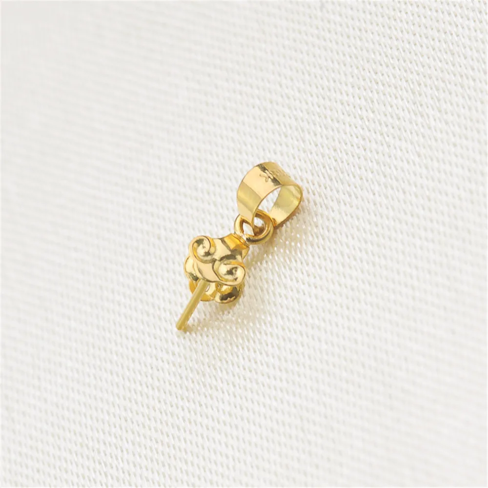 

DIY accessories 18K gold button accessories button 18K pendant button melon seed buckle jade jade crystal clip buckle