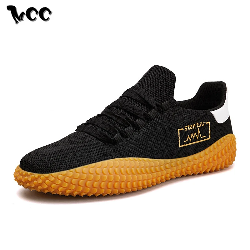 Мужские кроссовки Повседневная обувь Дышащая на плоской подошве со шнуровкой