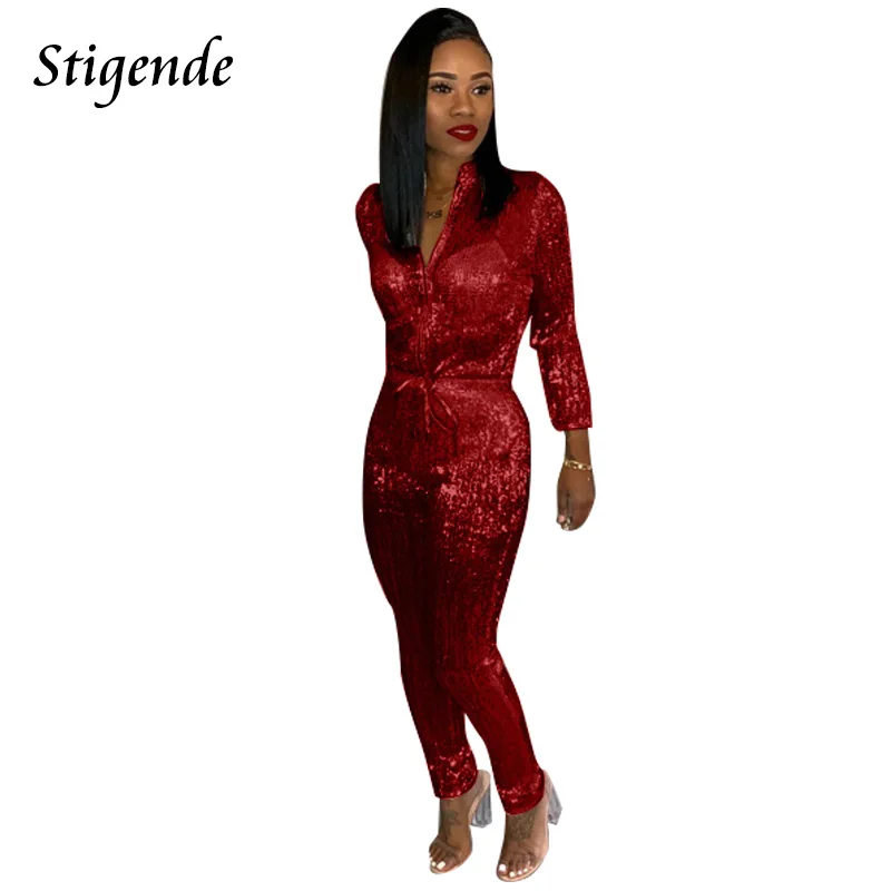 Женский прозрачный комбинезон на молнии спереди с длинным рукавом |