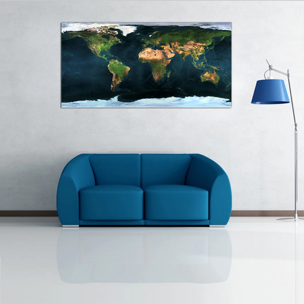 Абстрактная картина Современная Настенная экстра-размеры карта земли Картина на