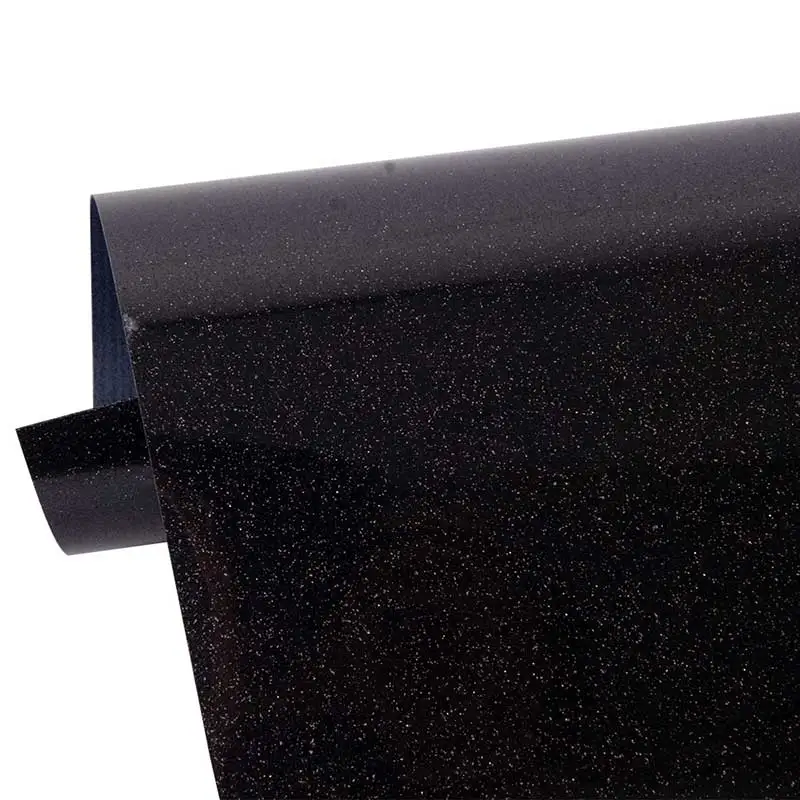 

Heat Transfer Vinyl Glitter Black Flash Film Iron On For T-shirts HTV For Pillows Easy Cut And Weed Vinyl DIY Pattern Wholesale