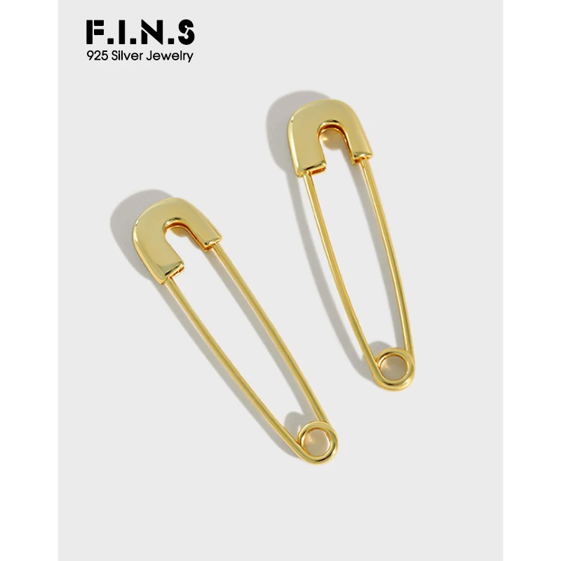 Женские корейские серьги гвоздики F.I.N.S из стерлингового серебра S925 пробы простые