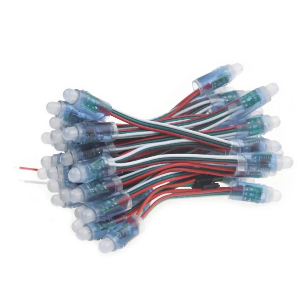12мм ws2811 UCS1903 привело пикселей модуль, ip68 водонепроницаемый dc5v полный цвет rgb 50 шт строку рождества свет адресно светодиодный модуль