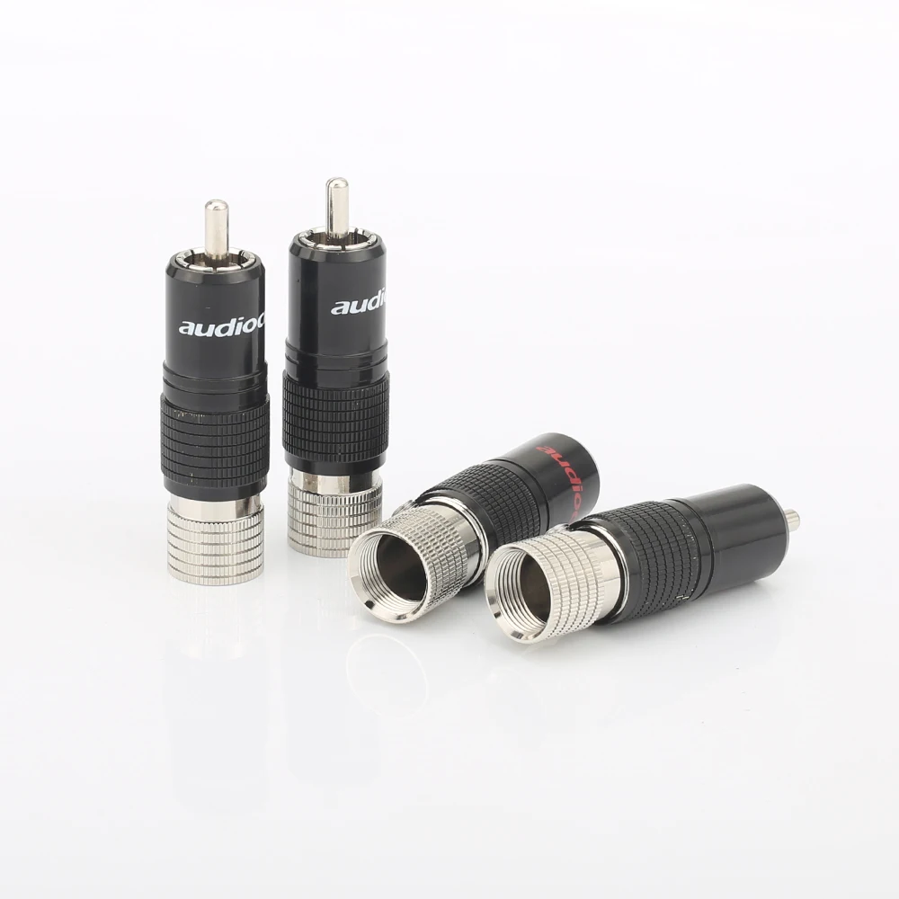 Hi Fi аудиоразъем RCA с родиевым покрытием аудиофил разъем Без припоя|Коннекторы и