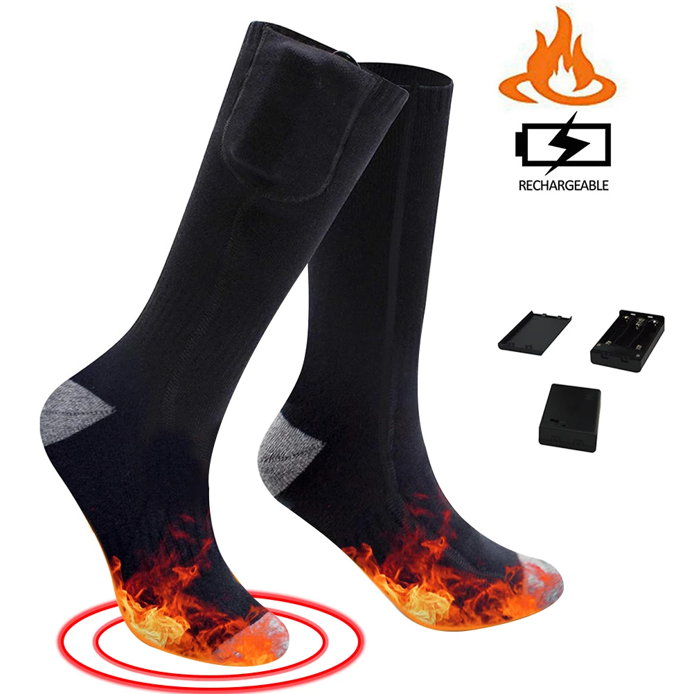 Перезаряжаемые носки с электрическим подогревом на батарейках термоноски для
