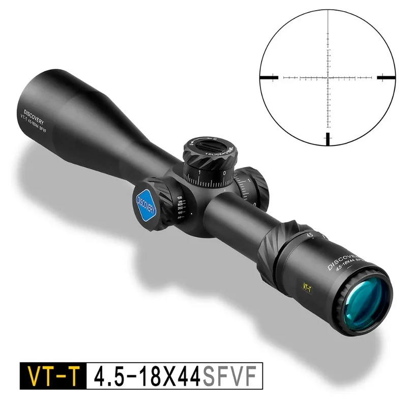 DISCOVERY VT T 4 5 18X44SFVF FFP дальнее расстояние первый фокусный плоский прицел оптика для