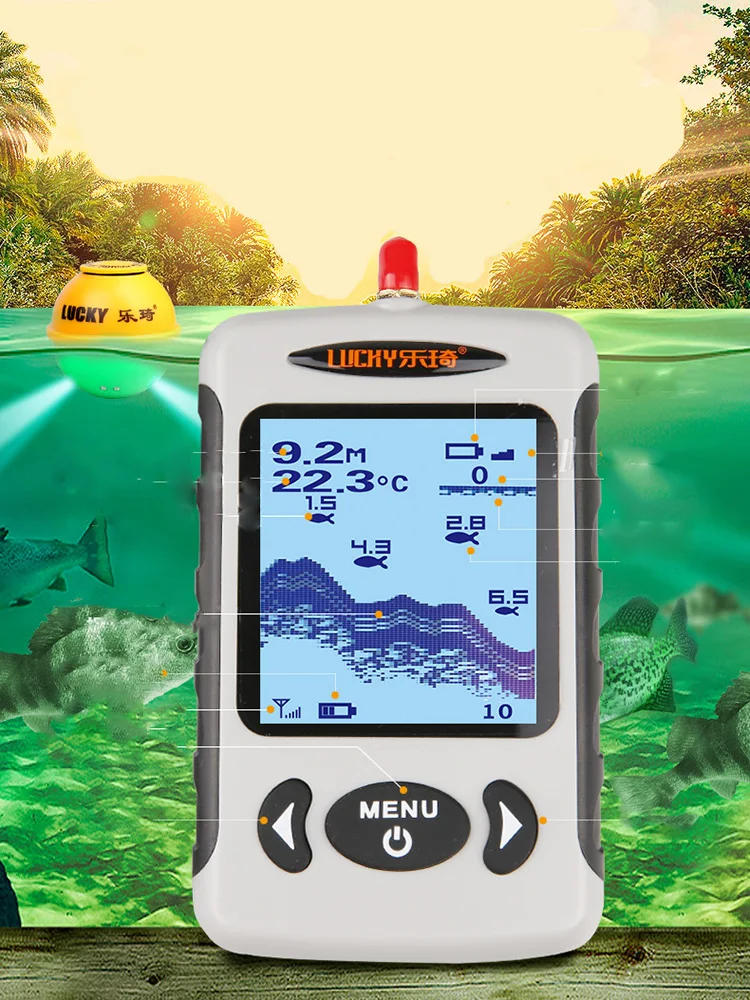 Fish Finder Portable Wireless detector Max distance 150 M Depth 45cm LCD Echo Sounders 2020 Fishing Technology Changes | Спорт и