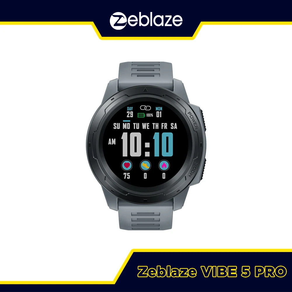  Смарт-часы Zeblaze VIBE 5 PRO, Смарт-часы с цветным сенсорным дисплеем и пульсометром, мульти-спортивный трекер с уведомлениями, часы WR, IP67 
