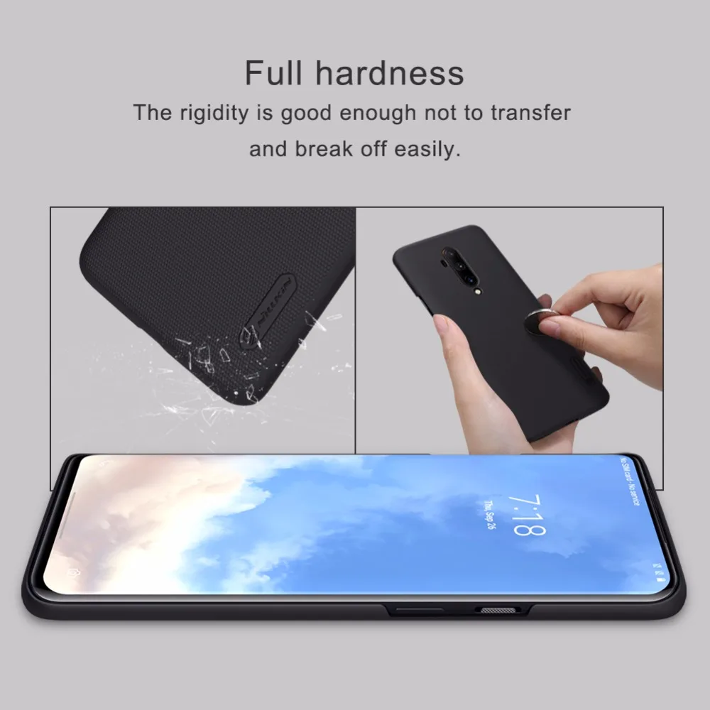 Чехол для oneplus 7T Pro, чехол 1+ 7T pro NILLKIN, суперматовый матовый чехол-накладка из поликарбоната для oneplus 7T Pro, Подарочный держатель