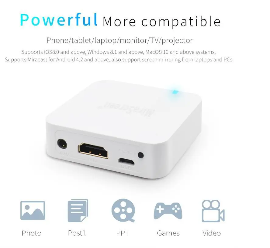Mira экран X7 Авто Медиа DLNA Miracast Airplay экран зеркальный Ключ ТВ-палка беспроводной HD AV выход видео стример дисплей