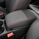 Аксессуары для автомобиля, подлокотник центральной консоли из микрофибры и кожи, обшивка для Audi Q5 2010 - 2016 2017 2018, тип эластичной ленты