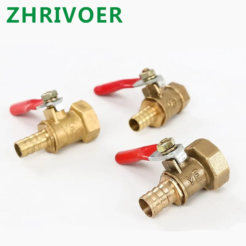 Латунный шаровой клапан с бородкой 1/8 'Ƈ/2'' 1/4 '' гнездо резьбового