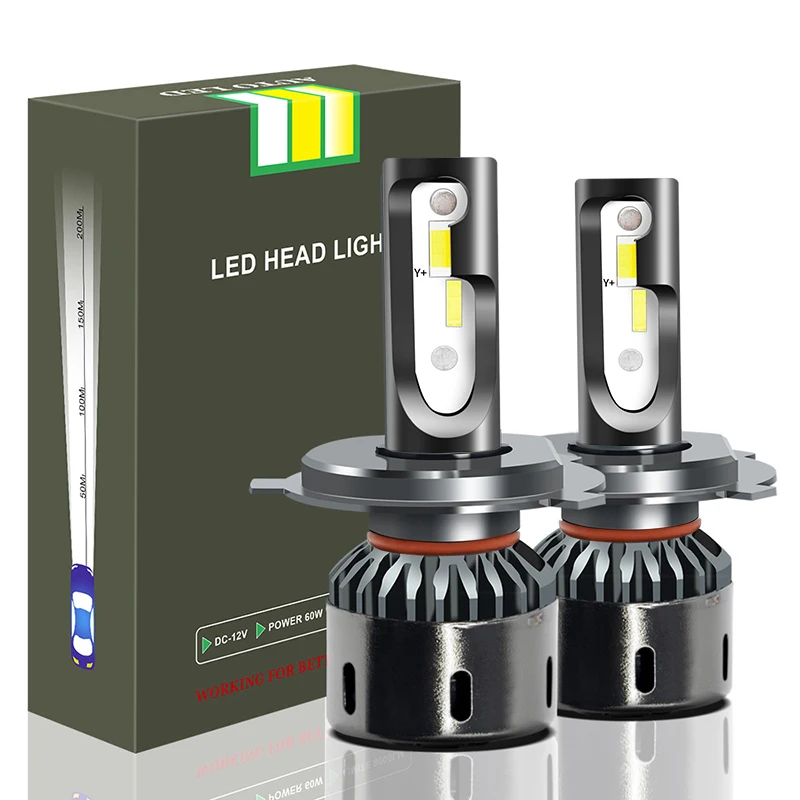 2PCS White and yellow two color bright 6000K H4 H1 H3 H7 H11 H13 Canbus 9005 9012 Car Headlight Bulbs 55W 12000LM 12V Led Light |