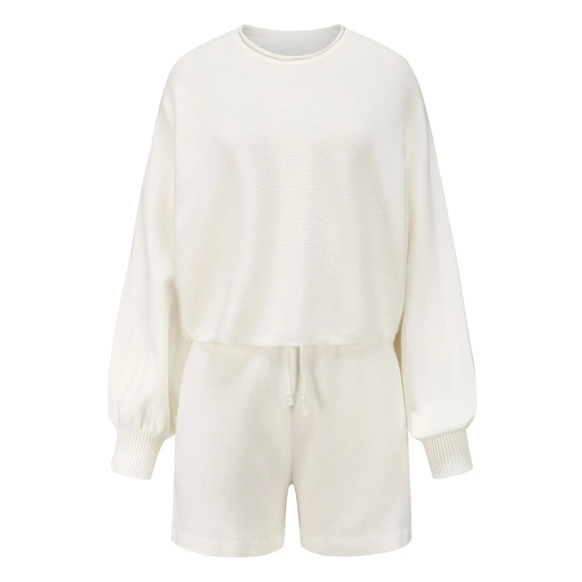 

Sweater Two Piece Set 2 Piece Shorts Set Women Ladies Outfit Set Elegant Women Clothes 2020 Two Piece Family Matching Clothes