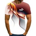 Футболка мужская с 3D принтом, модная дышащая спортивная футболка с коротким рукавом, с круглым вырезом, для отдыха, модная, для лета, 2021