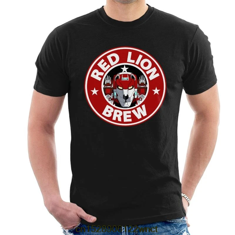 Новинка 2020 забавная Мужская футболка с принтом волтрона Красного Льва кофе camiseta masculina wo футболка|Мужские
