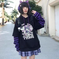 hoodie women gamer girl black hoodies harajuku anime sweatshirt women high street kpop oversized cute pullovers