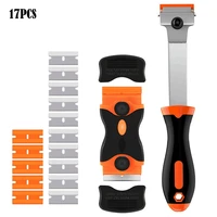 17pcsset scraper blade tool wrap sticker ceramic glass car window glue cleaner squeegee remover tool car tool dropshipping