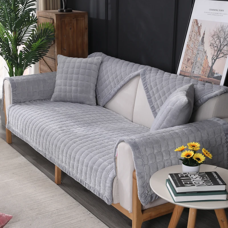 Новая популярная плюшевая подушка для дивана зимняя фланелевая ткань гостиной