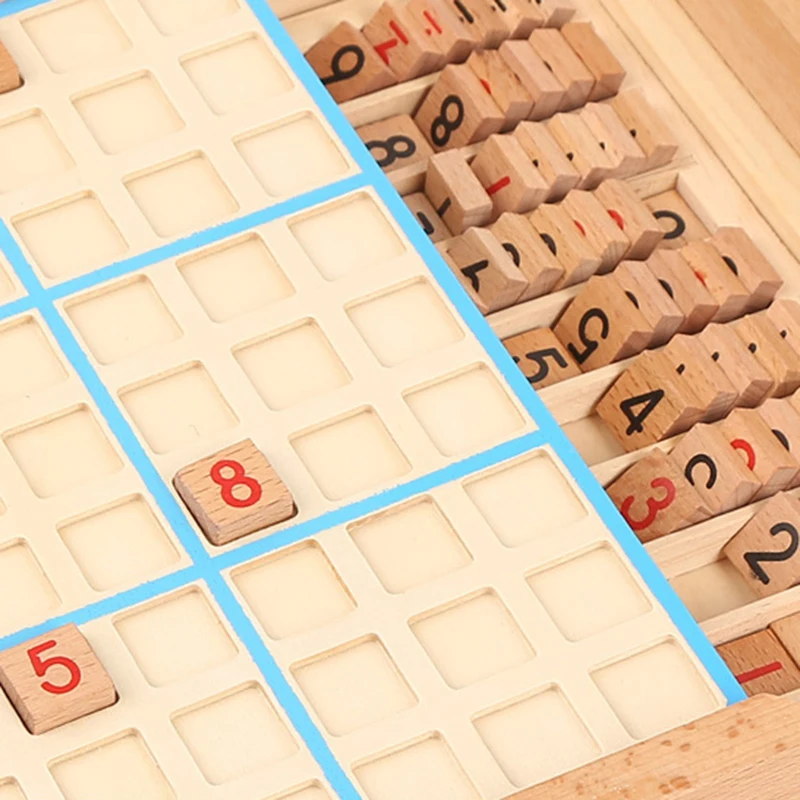 Деревянные развивающие цифры Sudoku для обучения по методике Монтессори Логические