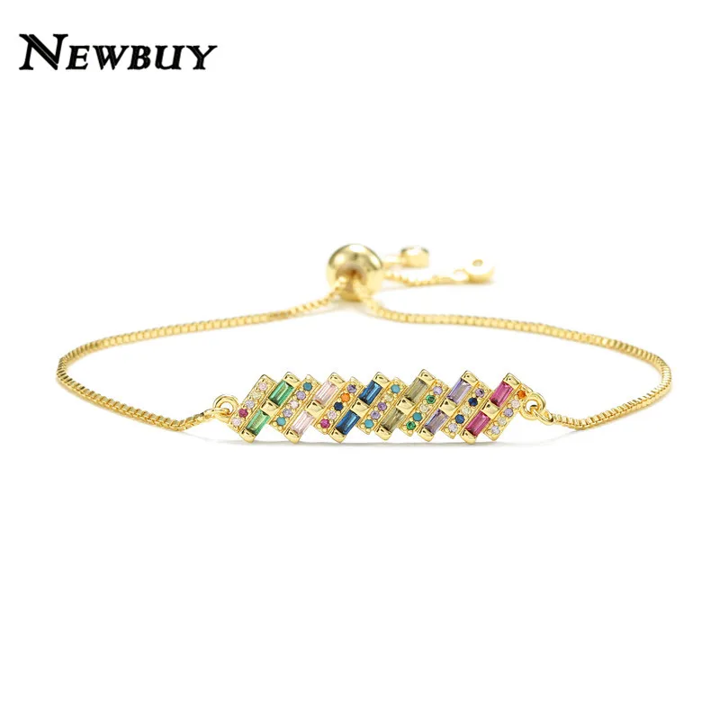 Женский горизонтальный браслет цепочка NEWBUY вечерние ювелирные изделия с