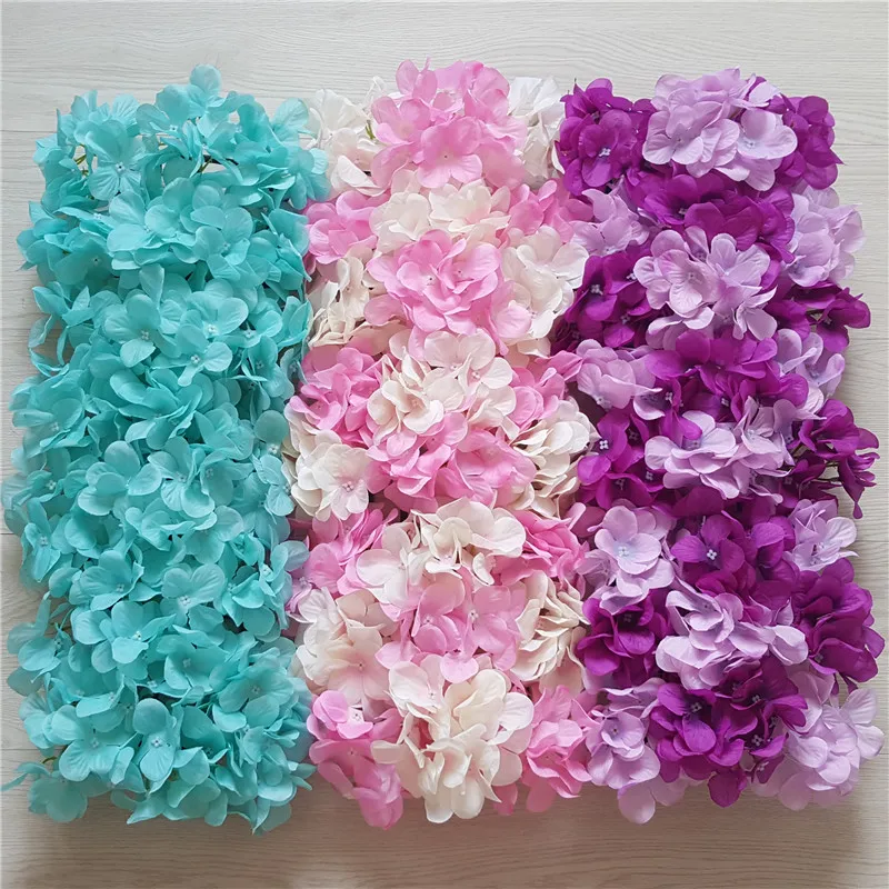 

Artificial Flower Wall Decoration Road Lead Hydrangea Flower Mat Wedding Arch Pavilion Corner Decor Floral Home Hotel Flower Row