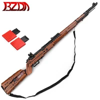 bzda ww2 technology blocks military awm guns kar98k desert eagle sniper gun model building blocks toys for birthday gifts