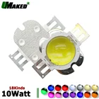 Светодиодный прожектор высокой мощности, 10 Вт, круглый 60 градусов COB SMD диод Epistar 45mil, точечный светильник, чипы WWWRBGY440, светодиодный прожектор s