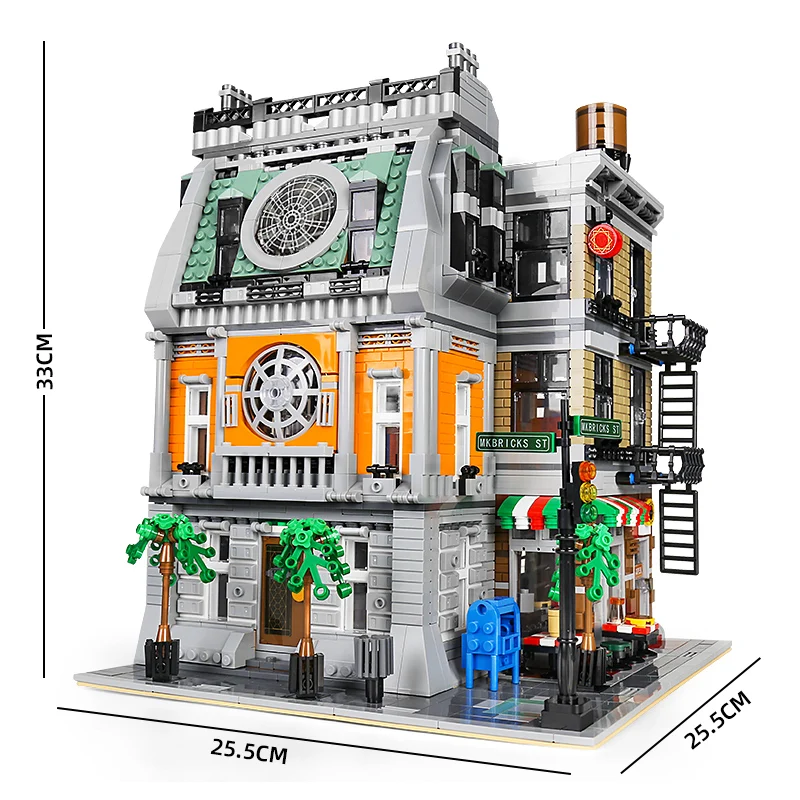 Пресс форма для KING 16037 Streetview игрушки MOC 37592 Sanctorum модель Наборы строительные блоки