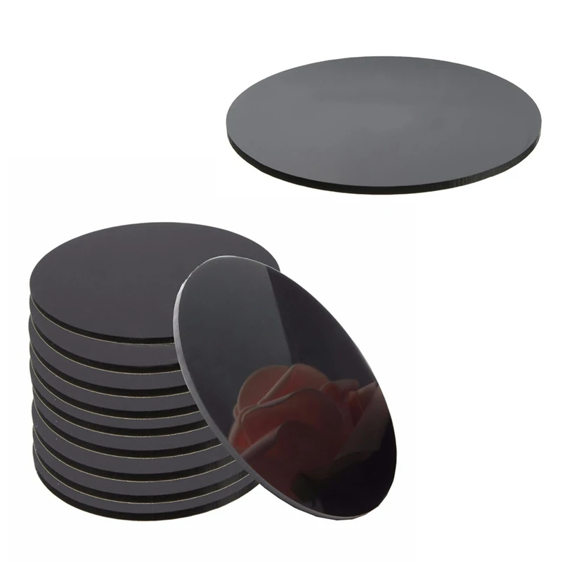 Черная 3 мм акриловая Пластиковая Круглая Пластина для лазерной резки круглое