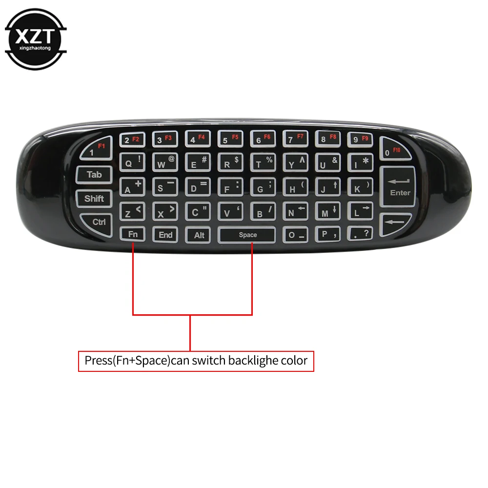 1Pcs New 2.4G RF Remote Control Air Mouse Wireless Keyboard Voice Backlight C120 for Android Smart TV Box | Электроника