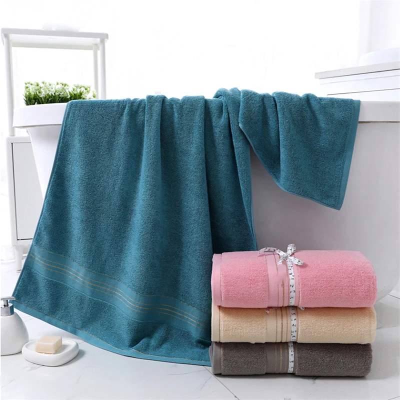 

Cotton Bath Towel Thick Absorbent Adult Bath Towels Solid Color Soft Face Hand Shower Towel For Bathroom Washcloth 70x140CM