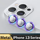 Защитное стекло с кольцом для объектива камеры, для iPhone 13 Pro Max