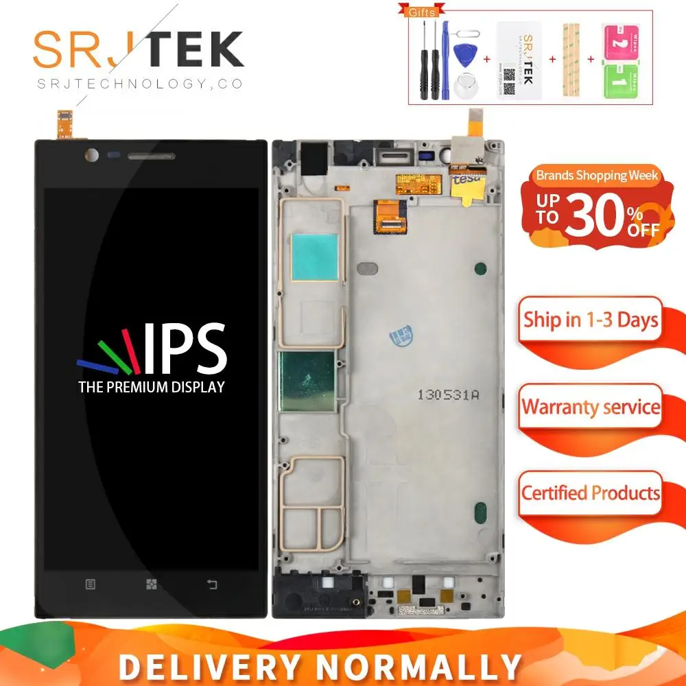 Srjtek 5 ''для LENOVO k900 ЖК дисплей с рамкой сенсорный экран дигитайзер сборка
